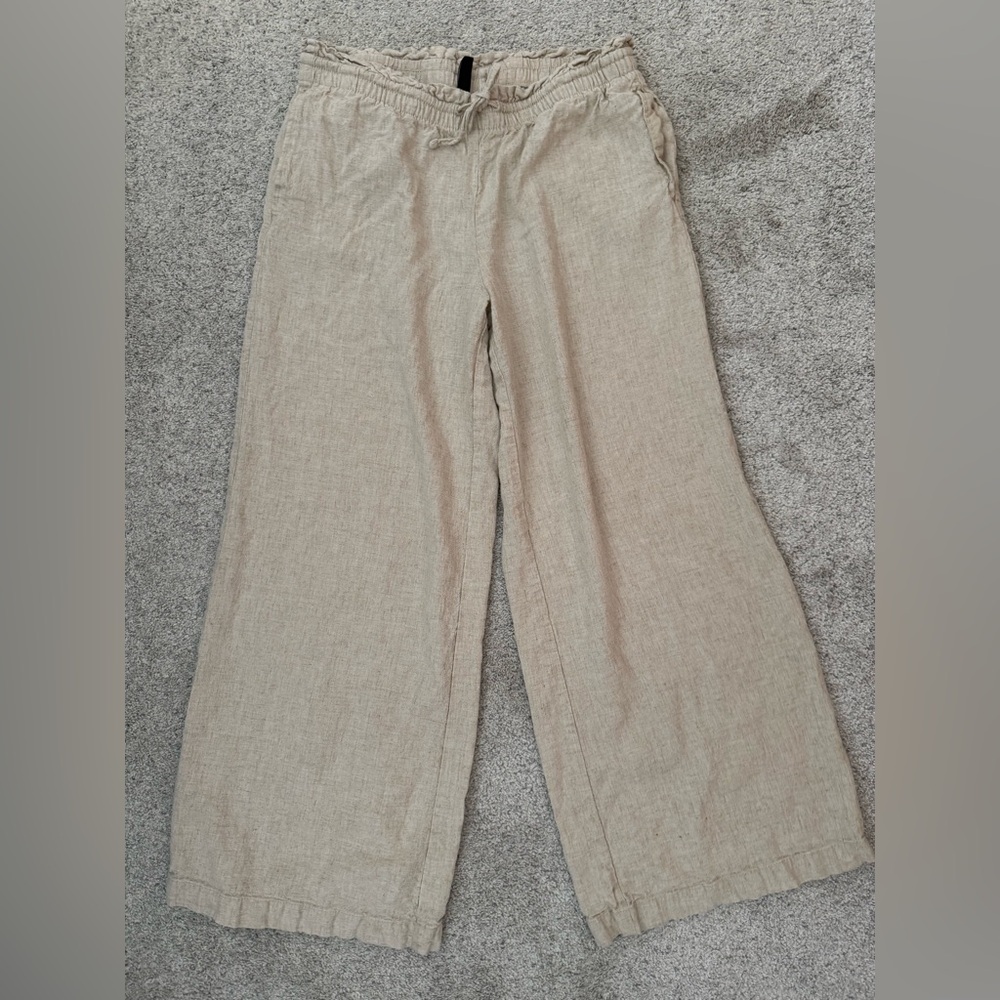 H&M Natural Linen Trousers